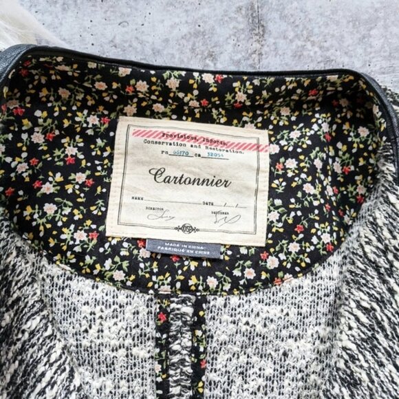 Anthropologie Cartonnier Tela Moto Jacket tweed Size XXS - Picture 6 of 8